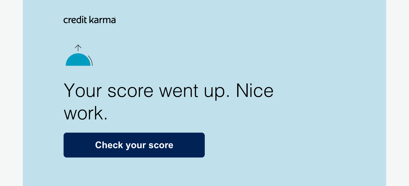 credit score went up