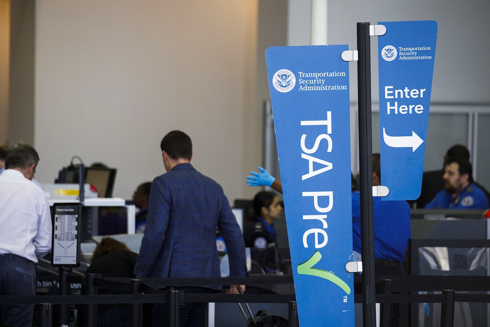 TSA PreCheck sign at airport