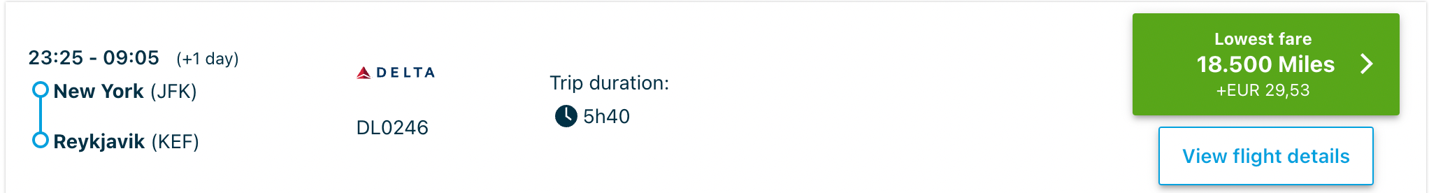Using Flying Blue to go to Iceland