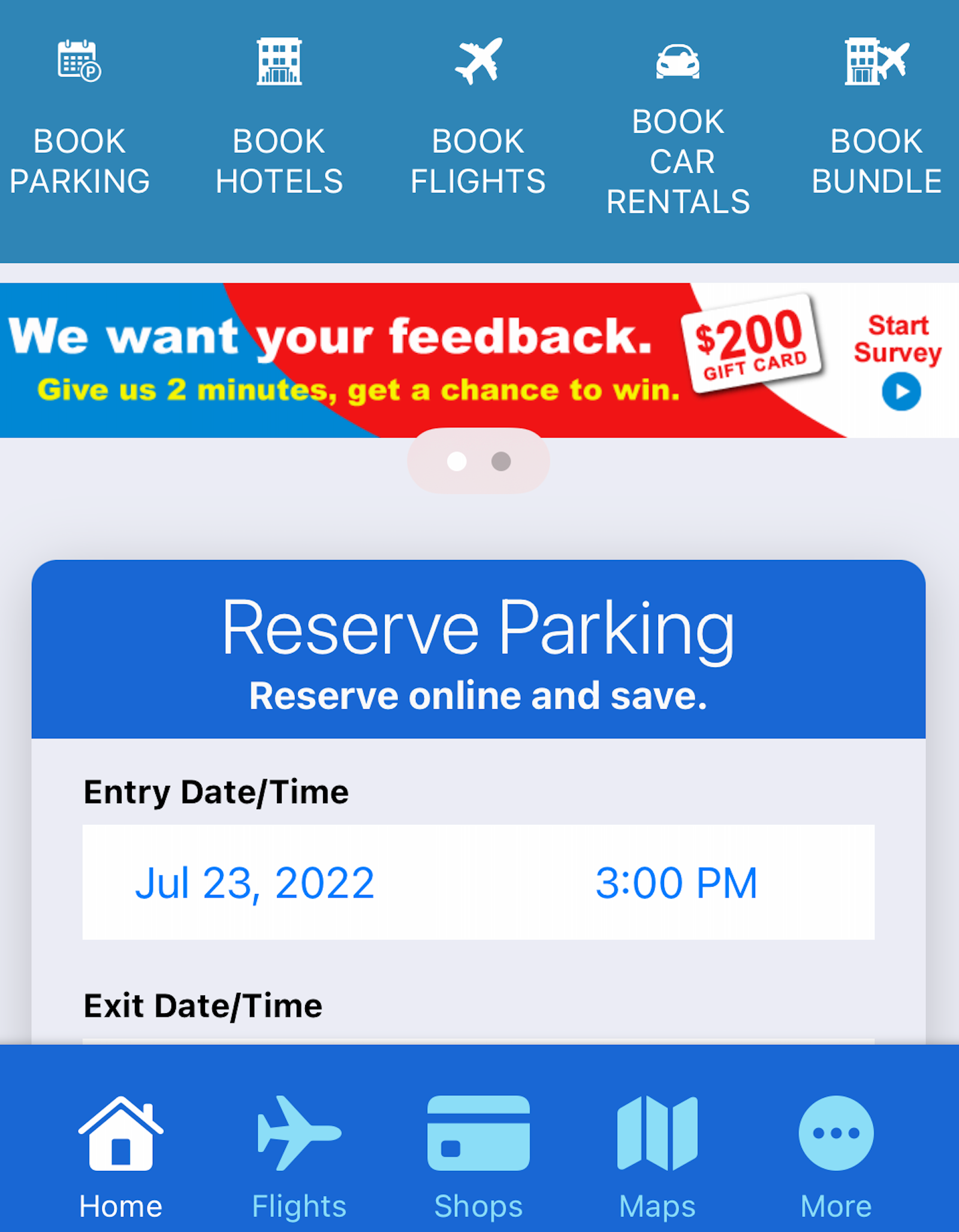 dc airports app screenshot
