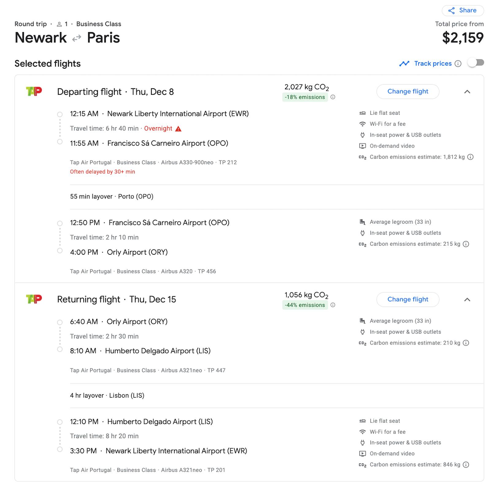 tap booking screenshot