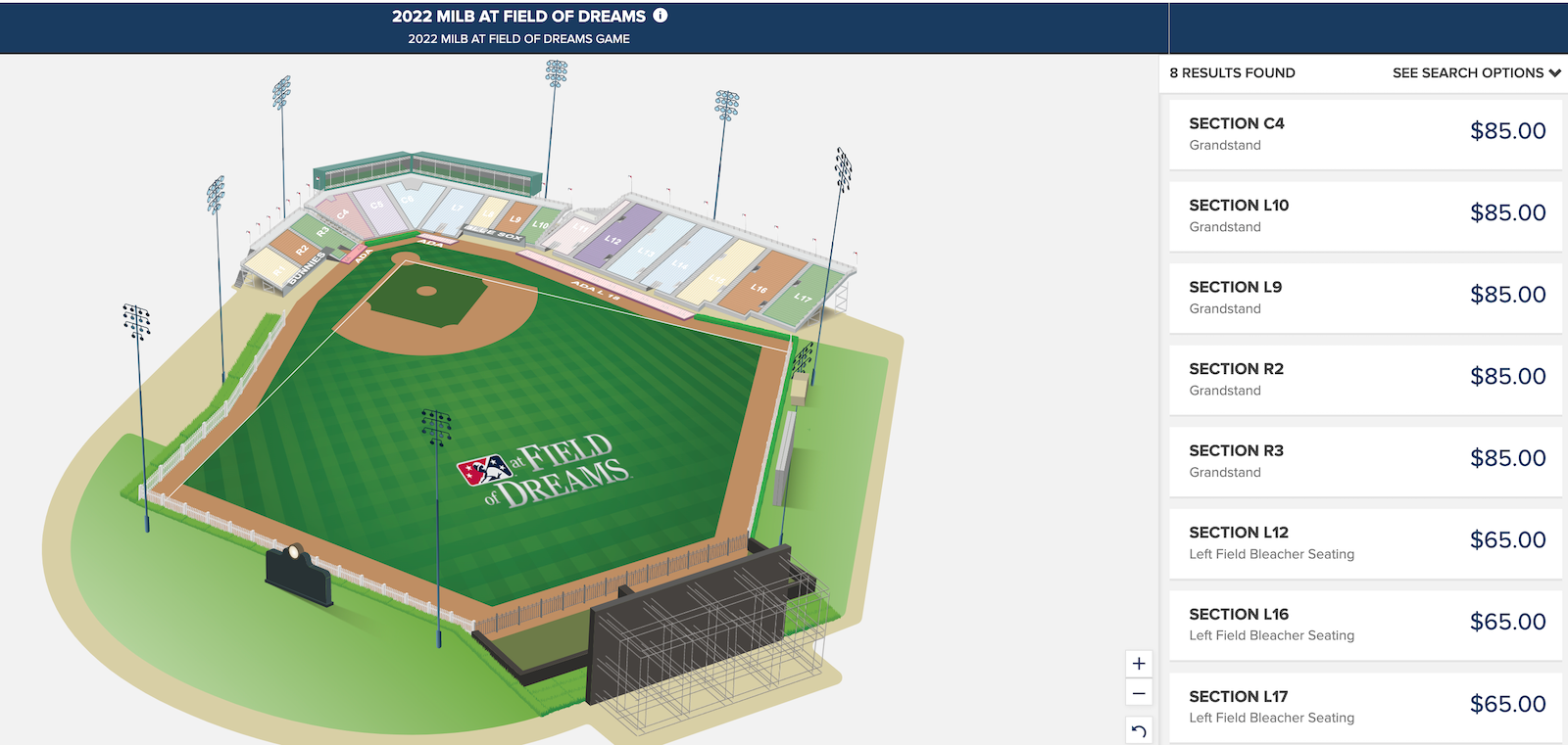field of dreams game tickets