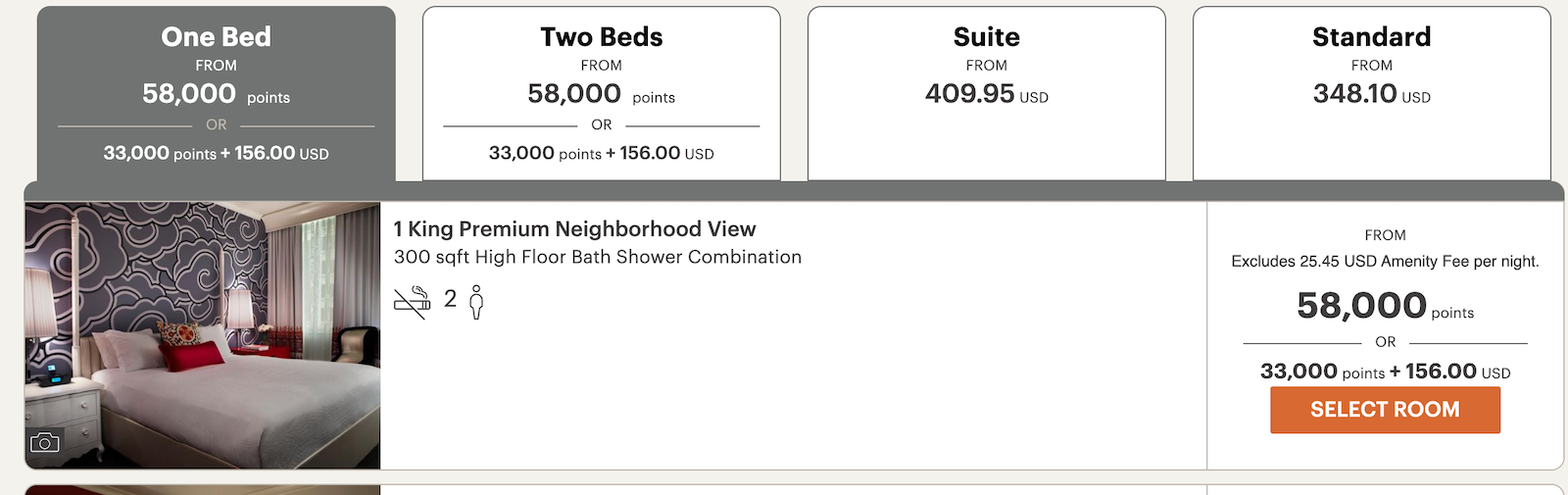 ihg booking screenshot