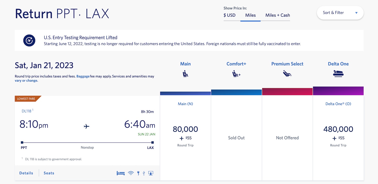 delta booking screenshot