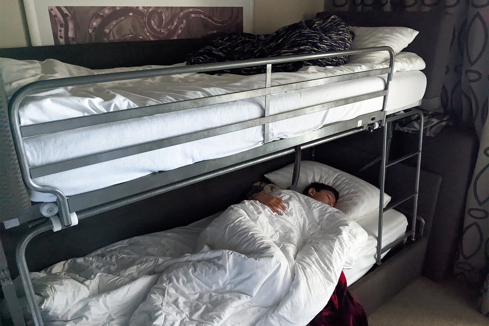 Kids sleeping on MSC Seashore cruise ship