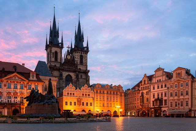 prague old town square castle