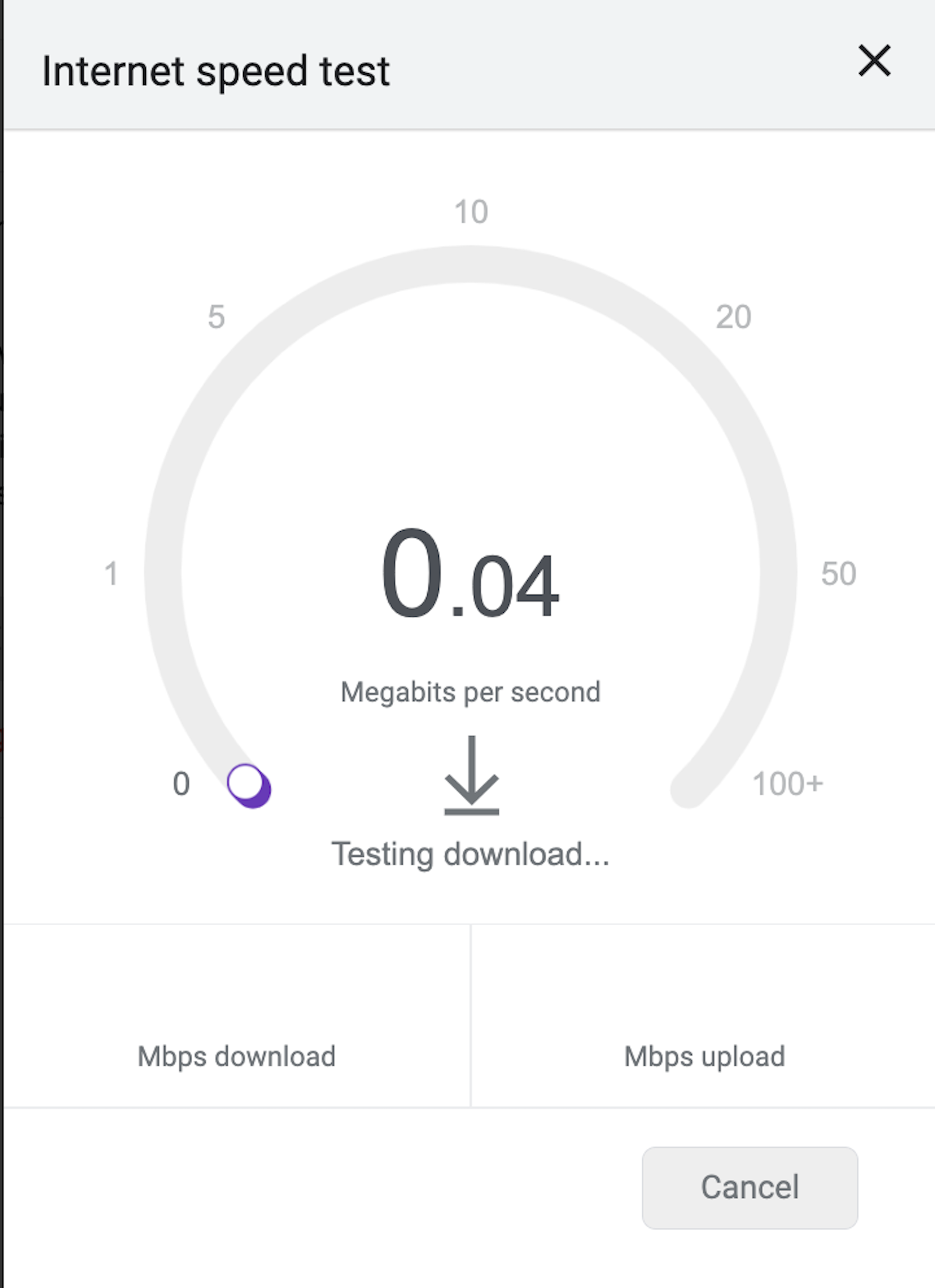 southwest speed test