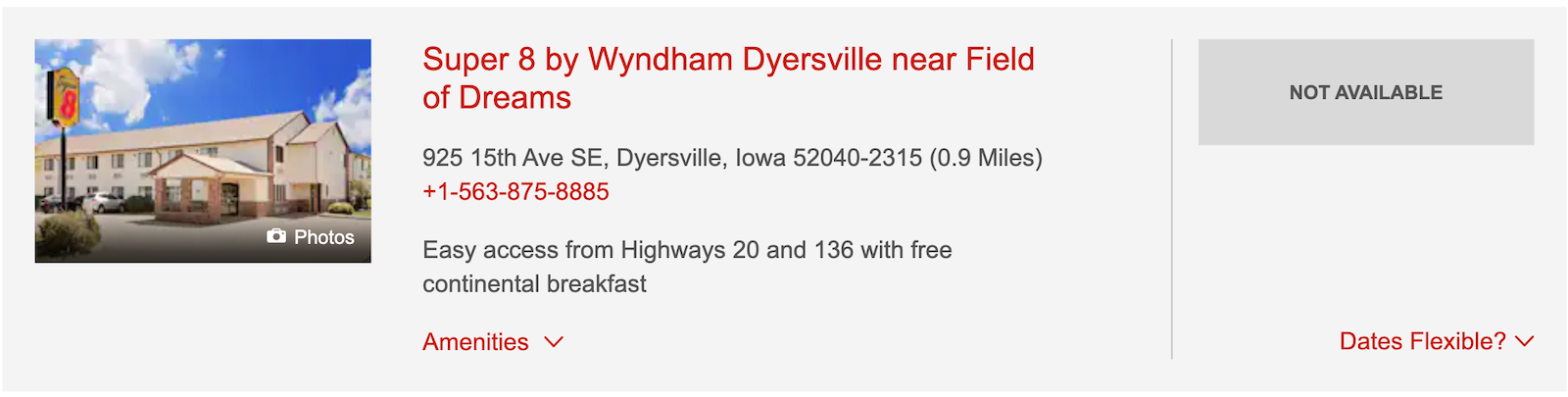 super 8 dyersville iowa