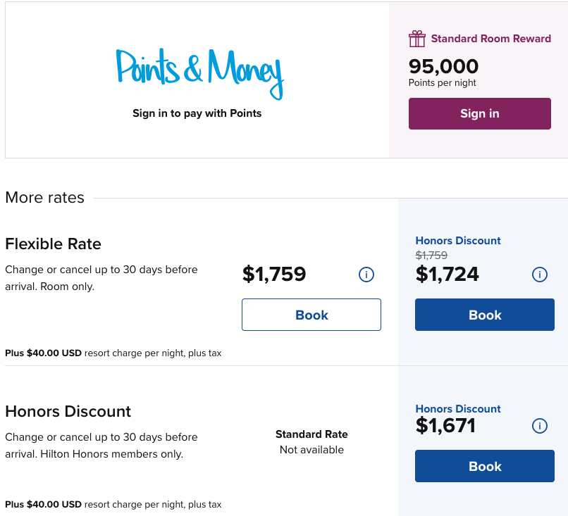 Waldorf Astoria Park City rooms during ski season