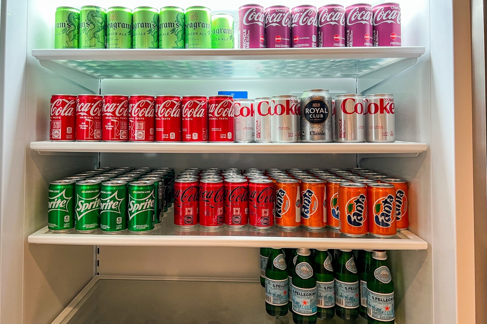 Beverages in the concierge lounge