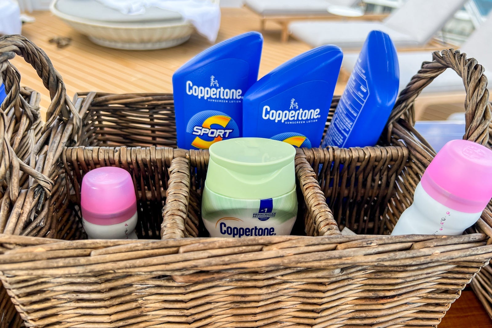 Sunscreen basket. SUMMER HULL/THE POINTS GUY