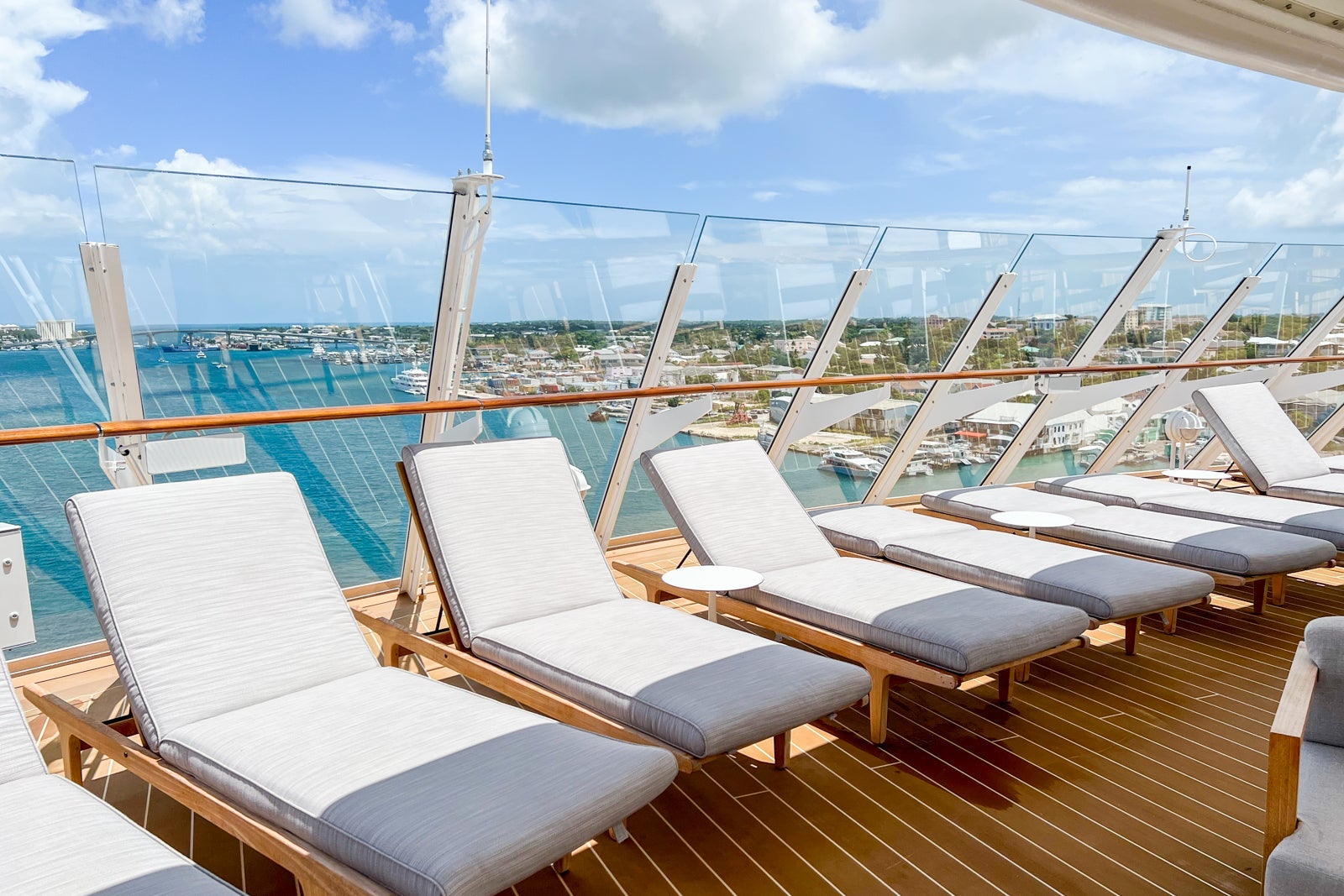 The private deck of the Concierge Lounge