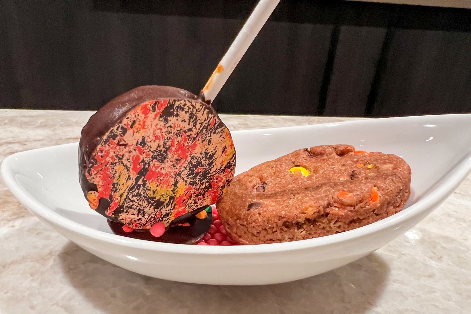 Cake pop in the concierge lounge. SUMMER HULL/THE POINTS GUY