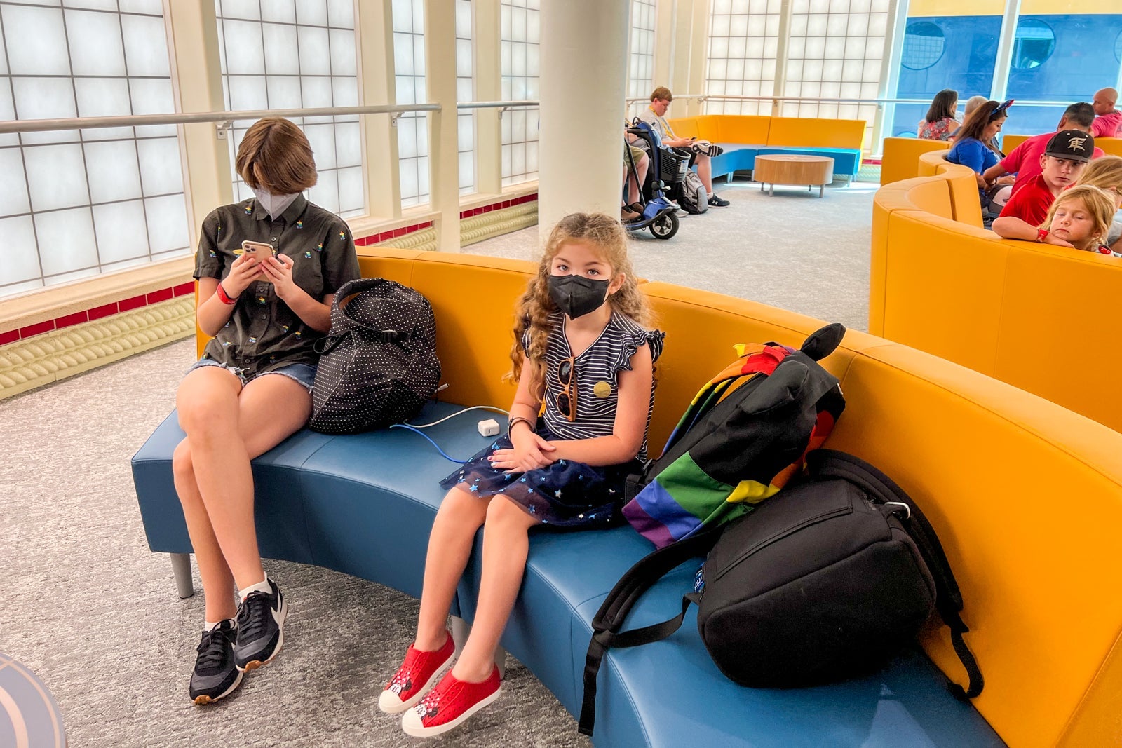 Waiting in DCL concierge lounge