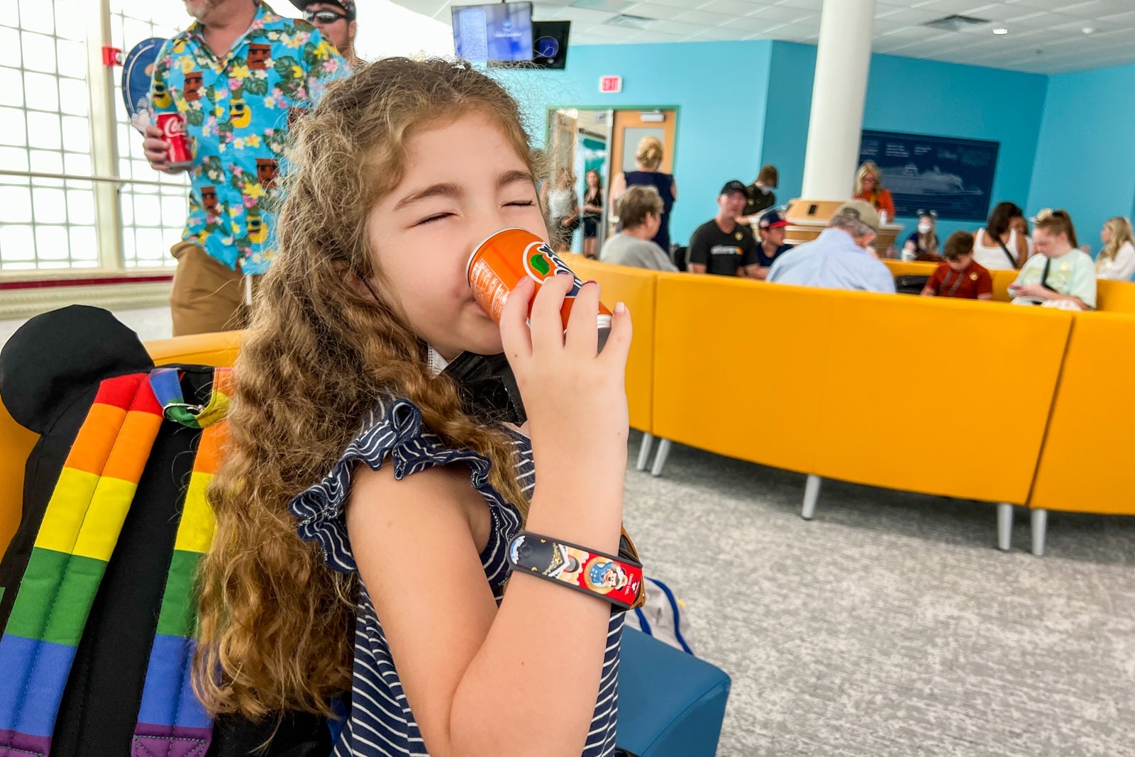 Enjoying a treat in the concierge lounge