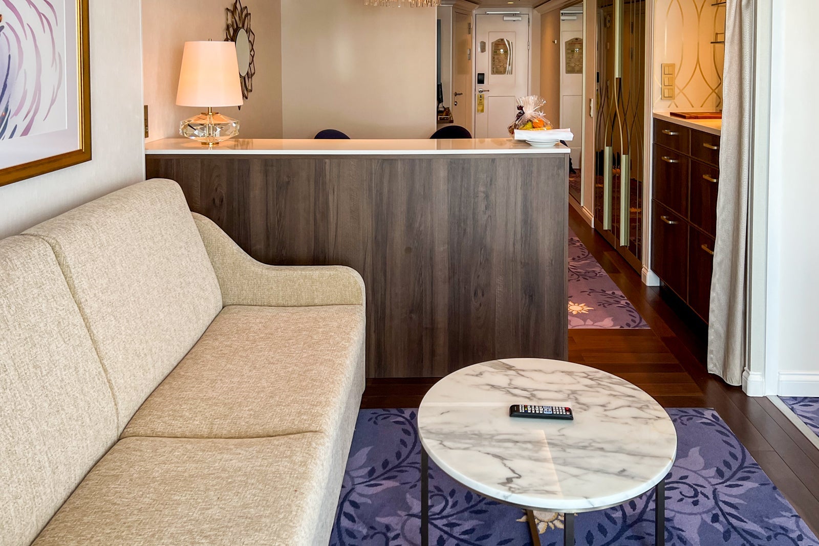 Couch area in suite. SUMMER HULL/THE POINTS GUY