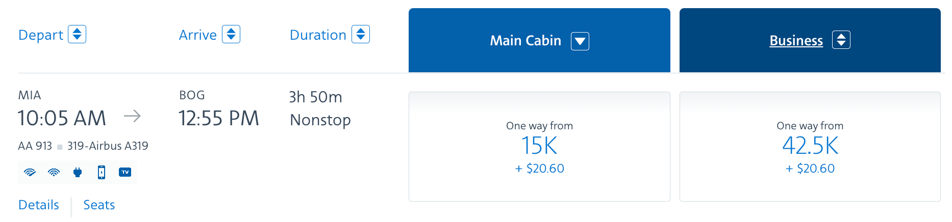 American Web Special award from Miami to Bogota