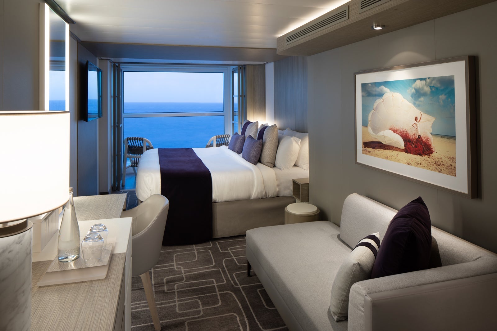 A concierge class stateroom on Celebrity Apex