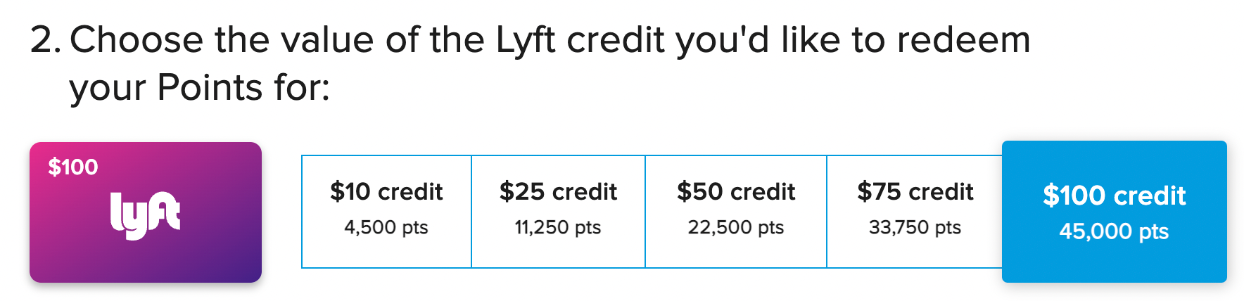 Convert Hilton points to Lyft