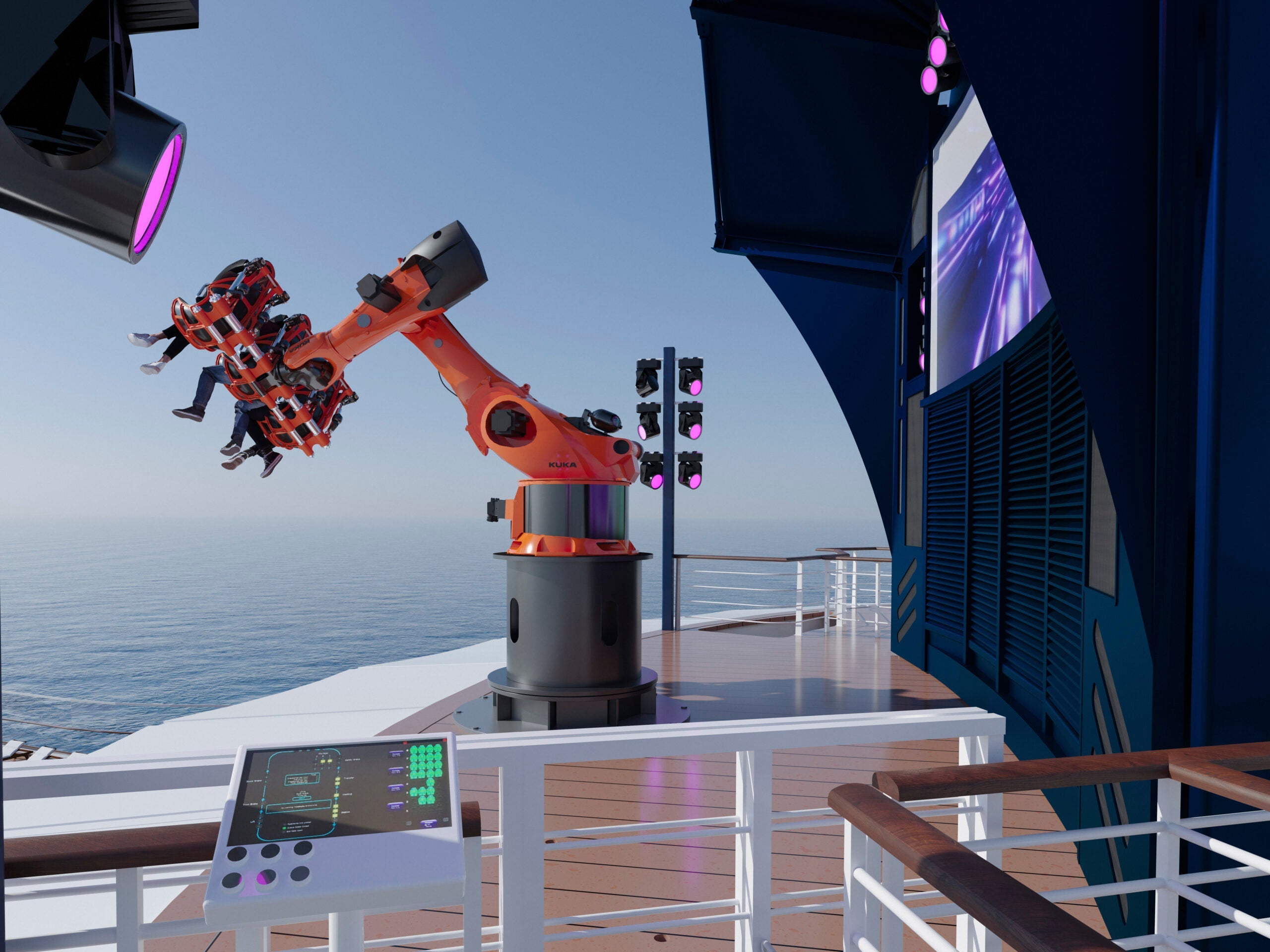 Digital image of the all-new Robotron on the MSC Seascape.