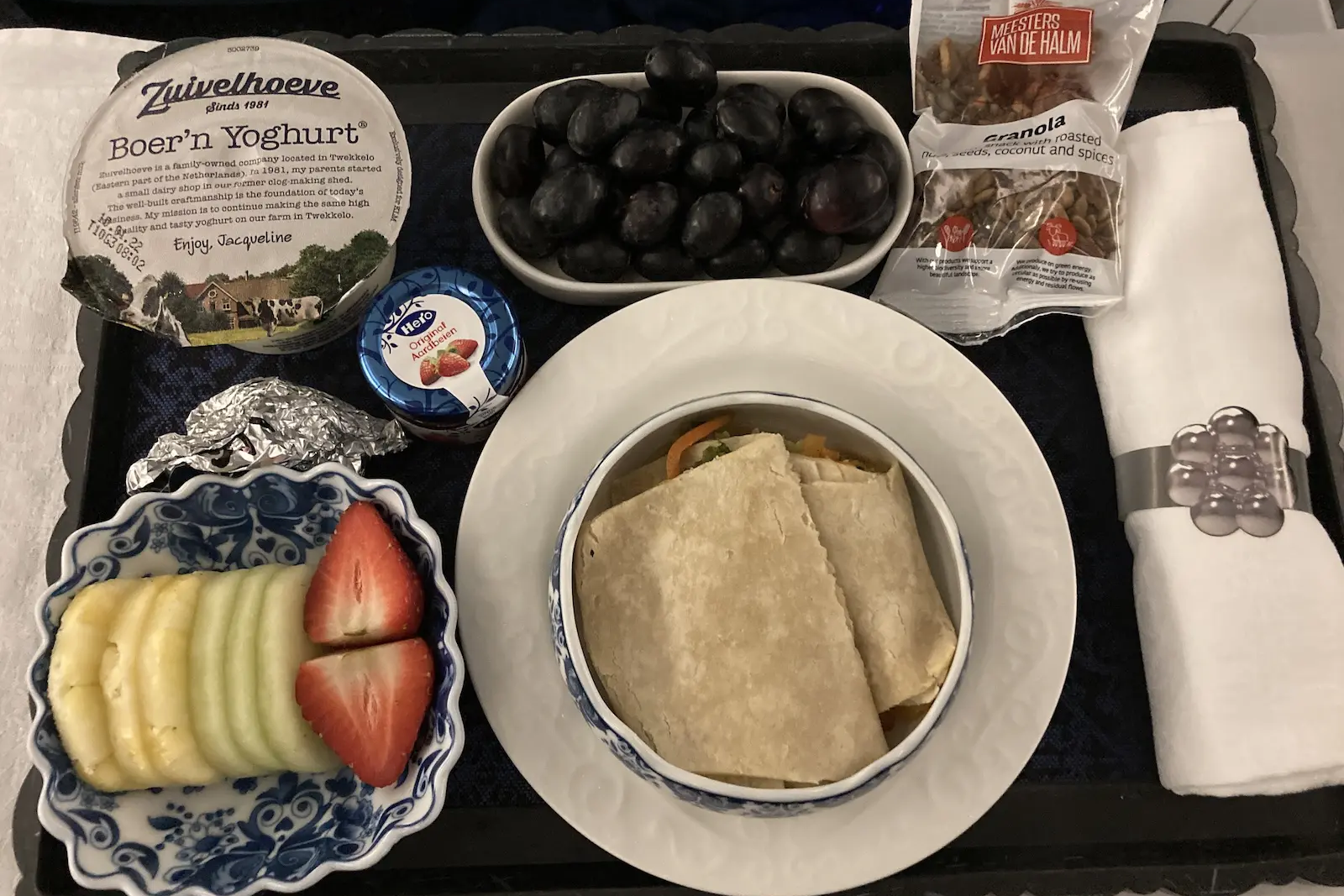 KLM vegan meal