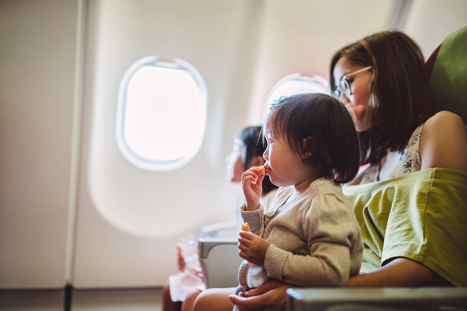 child on a plane