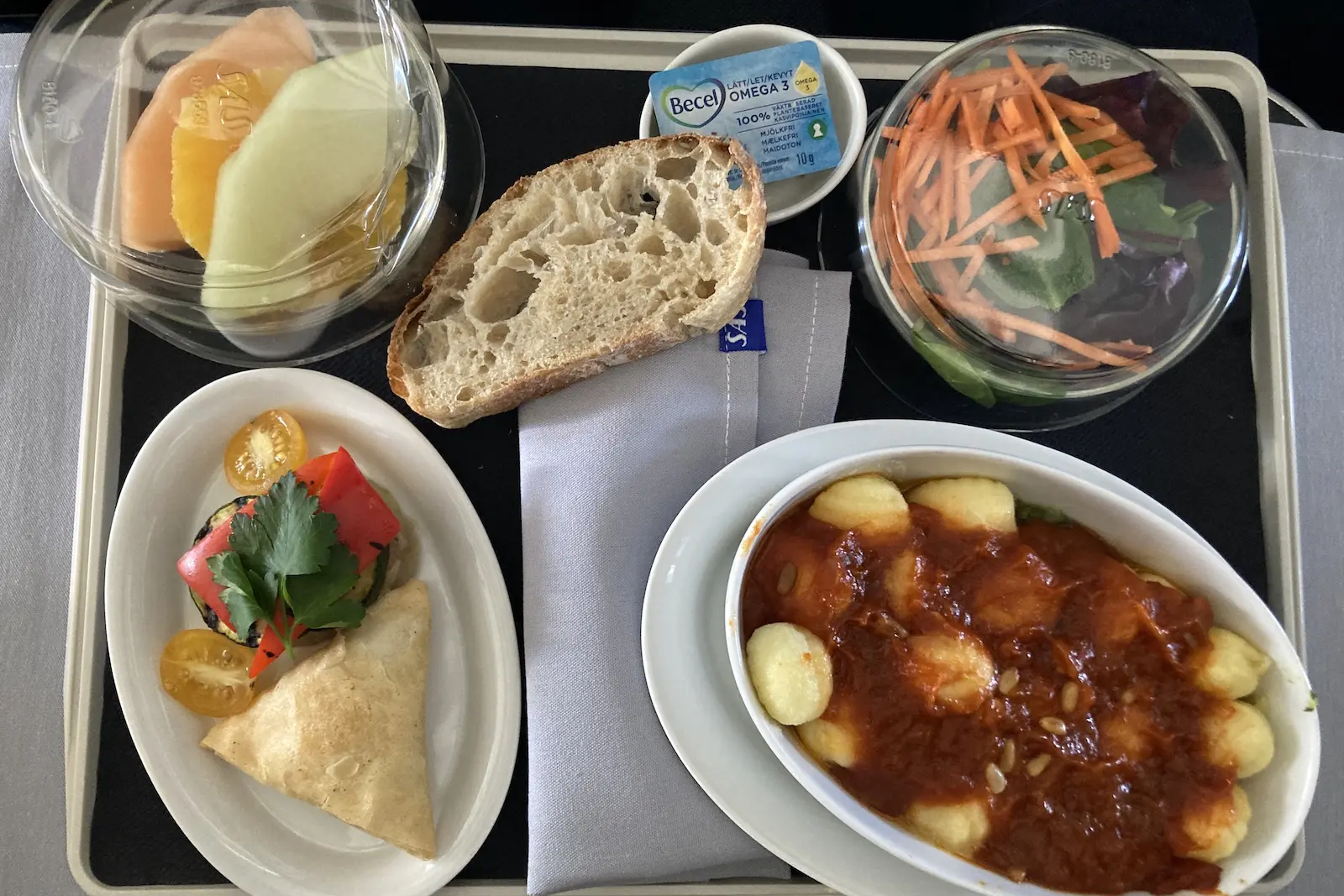 Vegan meal on SAS