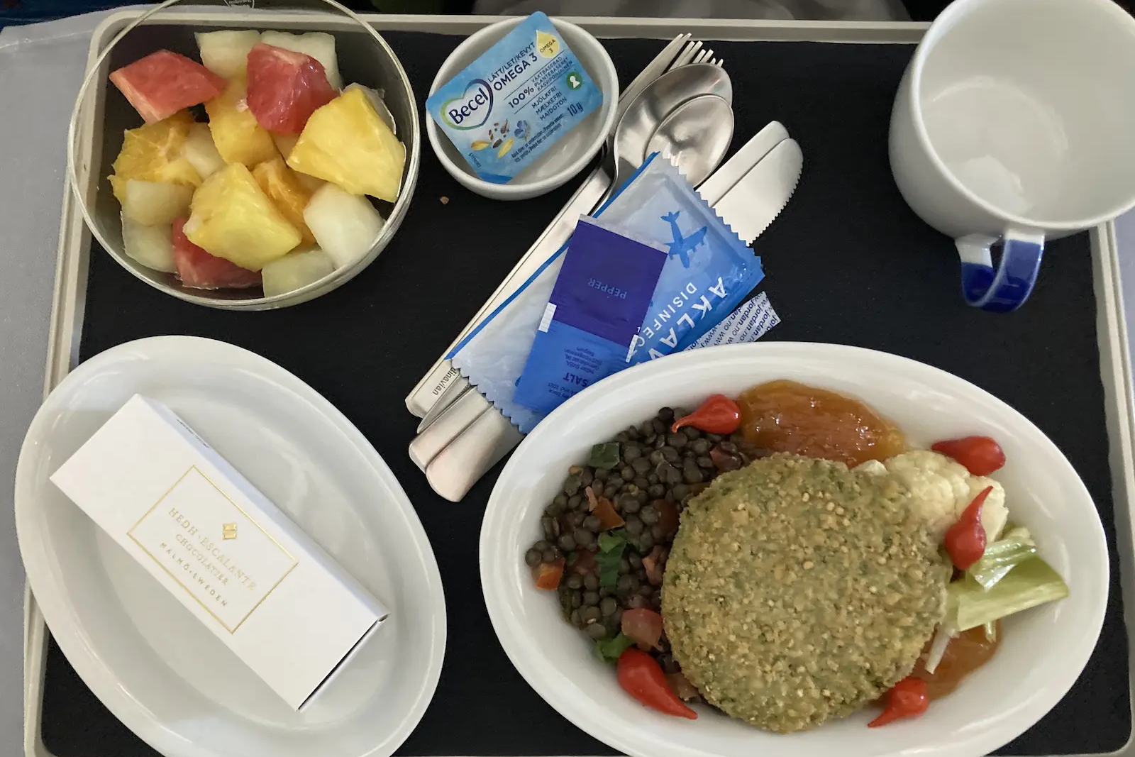 Vegan meal on SAS