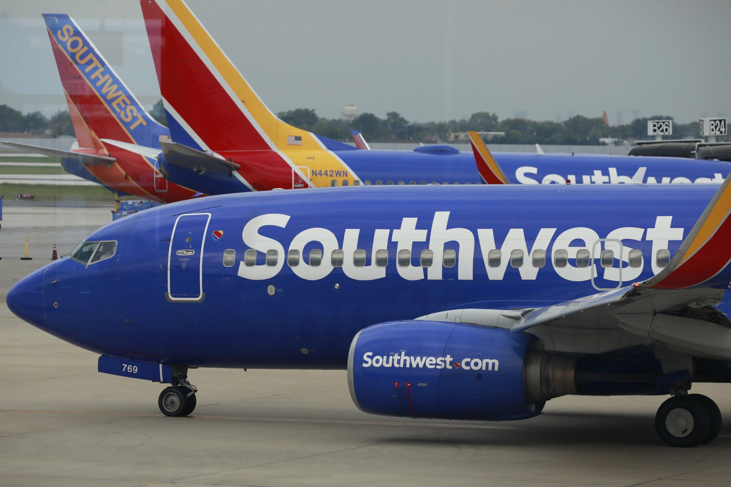 Southwest Boeing 737 jets at Chicago Midway International Airport