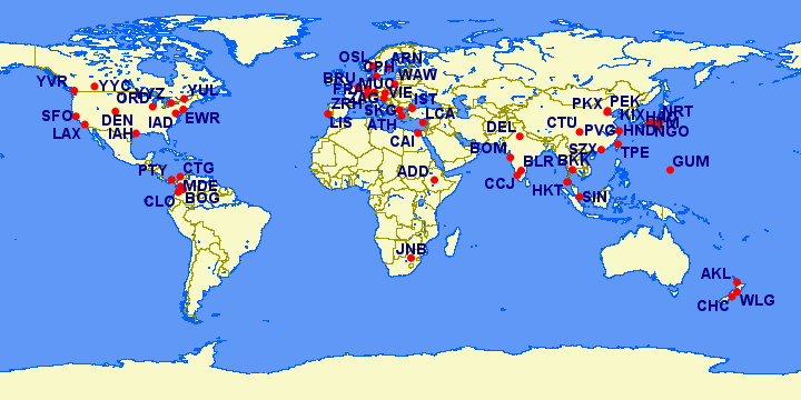 Star Alliance global hubs