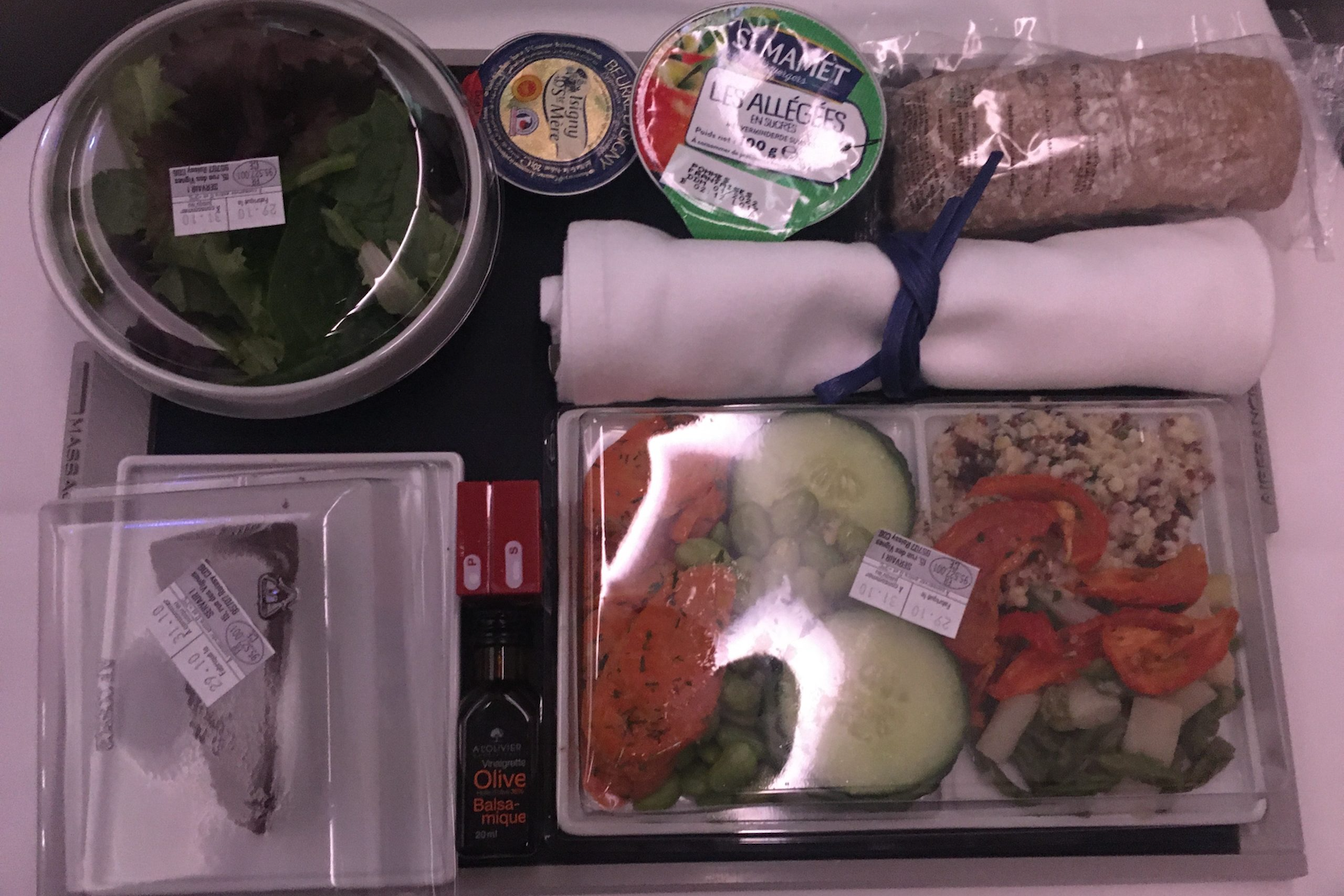 Air France vegan meal