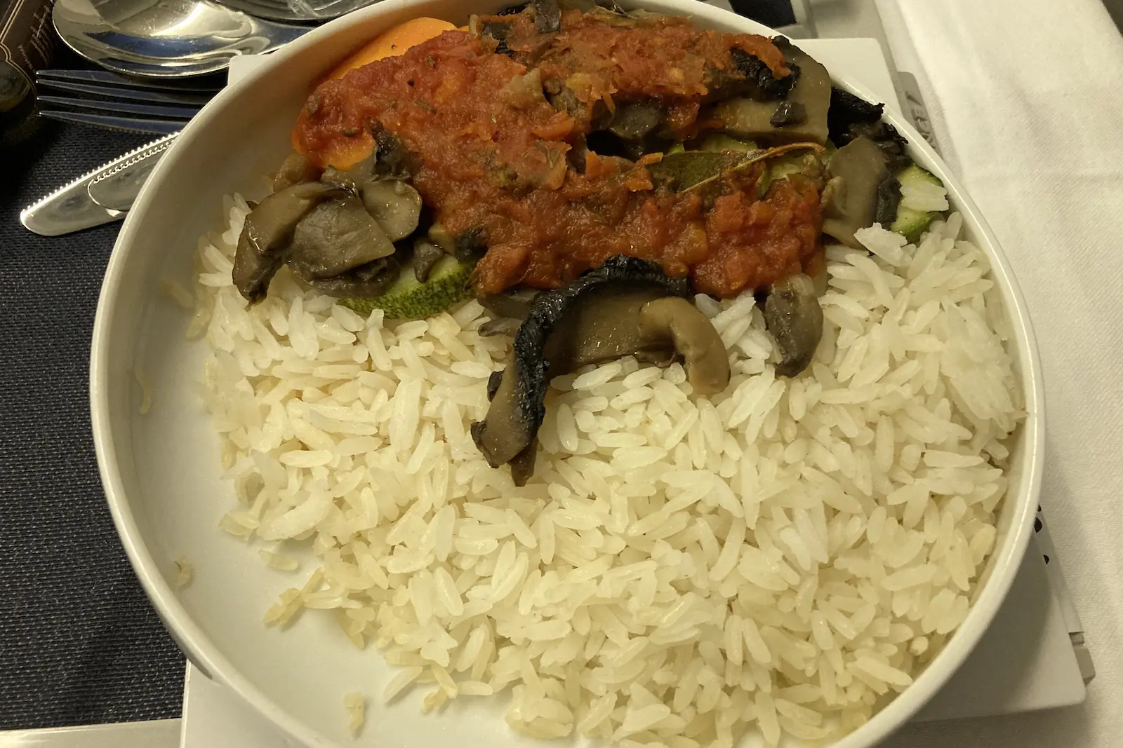 Air France vegan meal