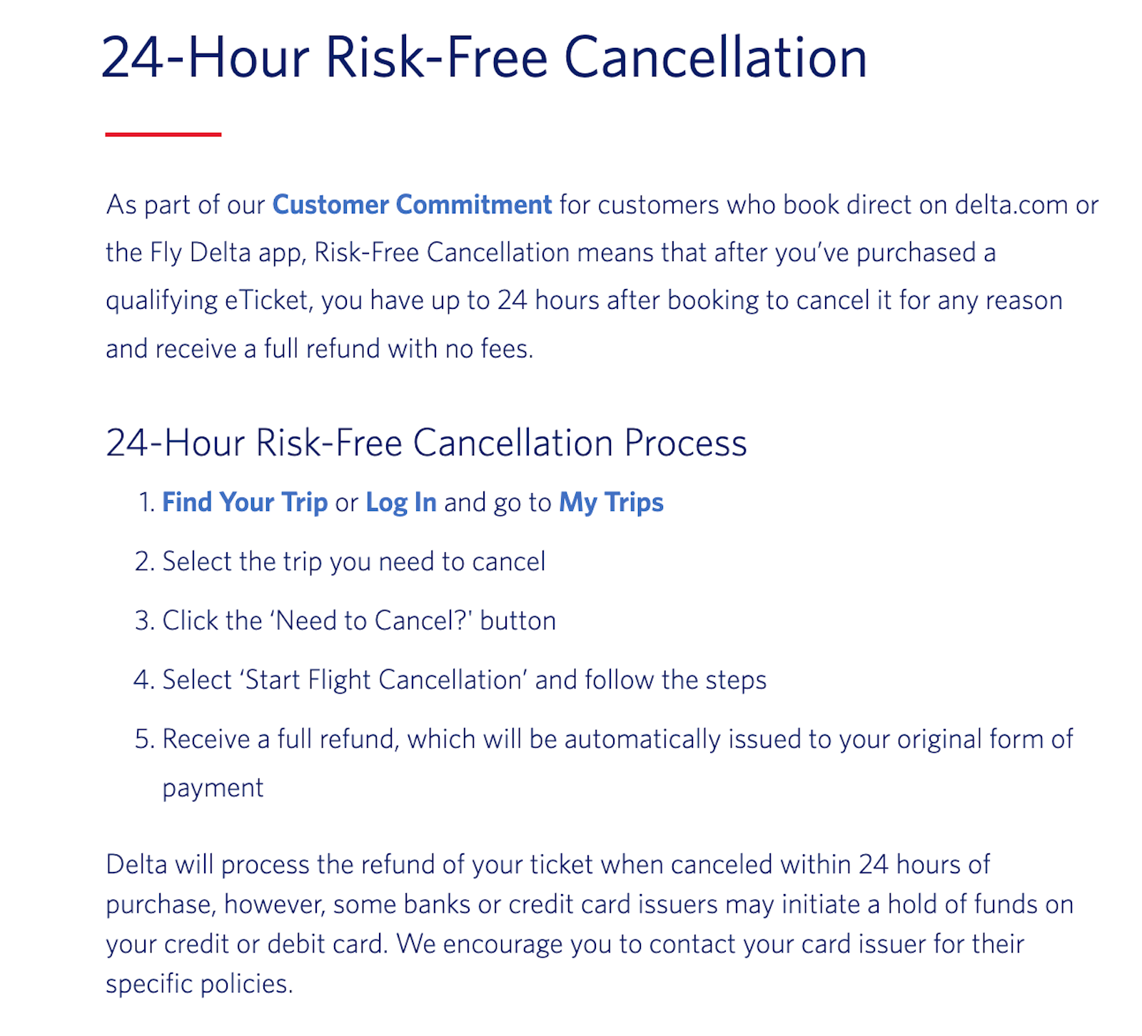 delta cancellation