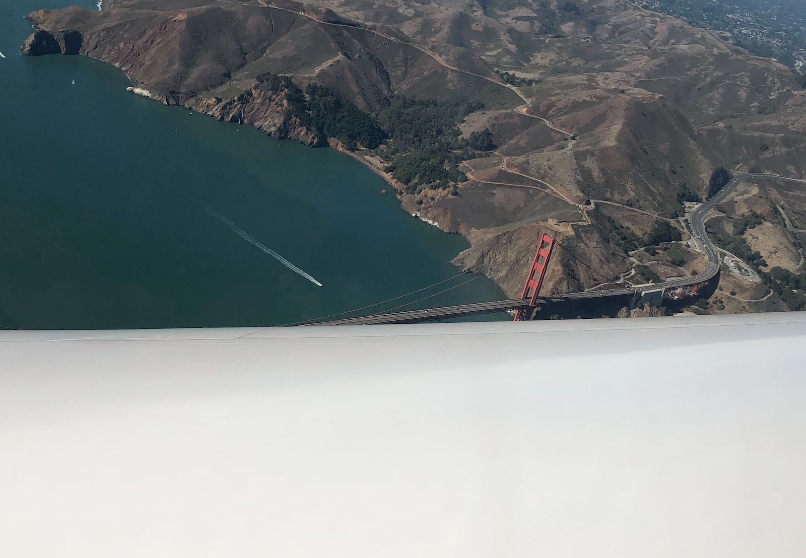 golden gate bridge from air