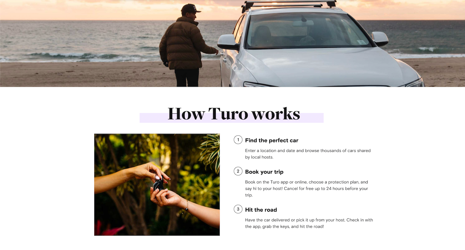 Steps and basic information for using Turo