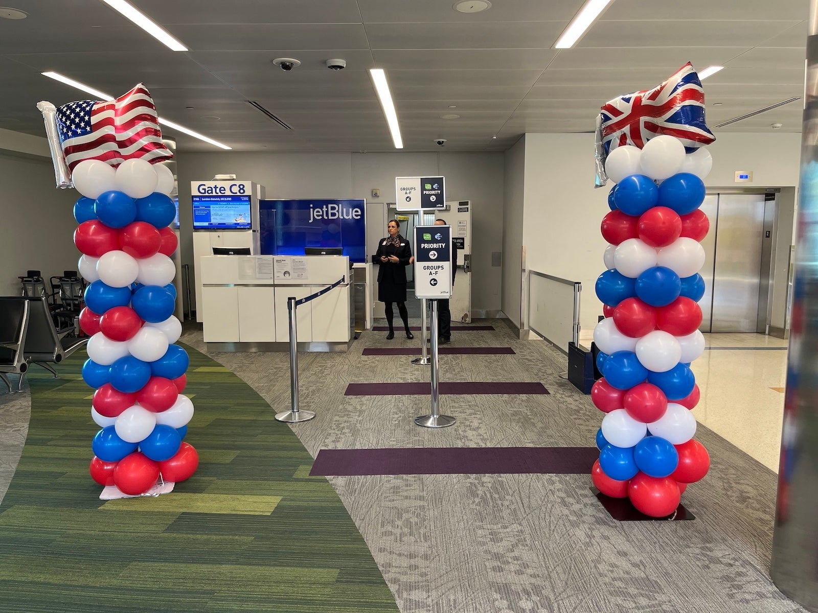 jetblue inaugural gate area