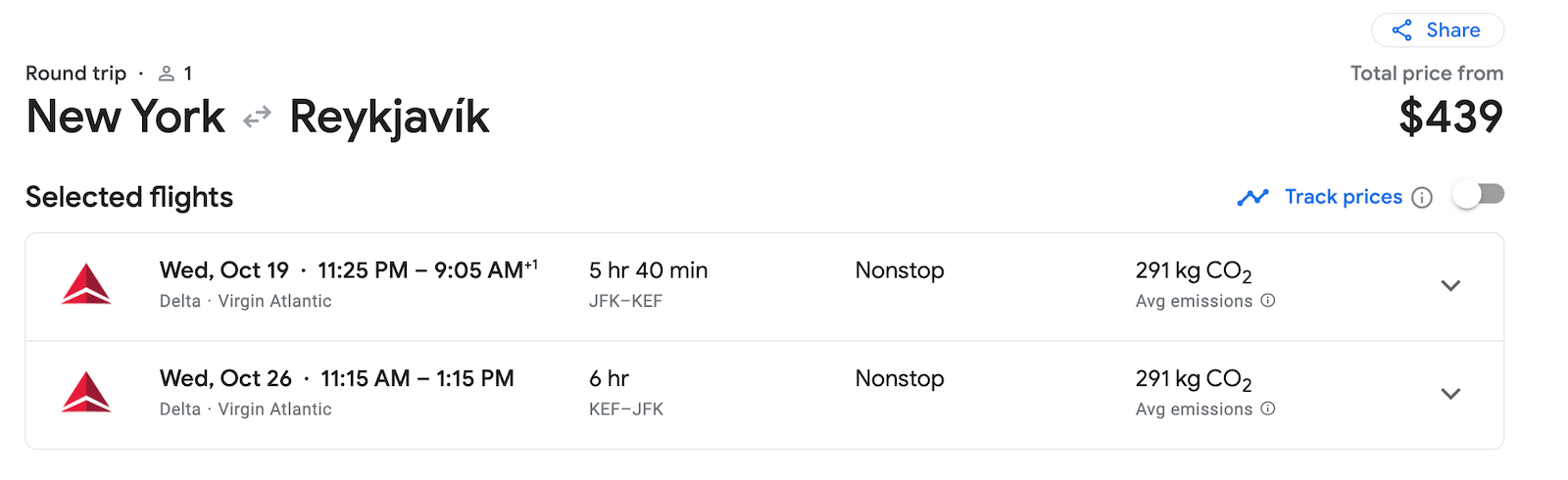 delta booking screenshot