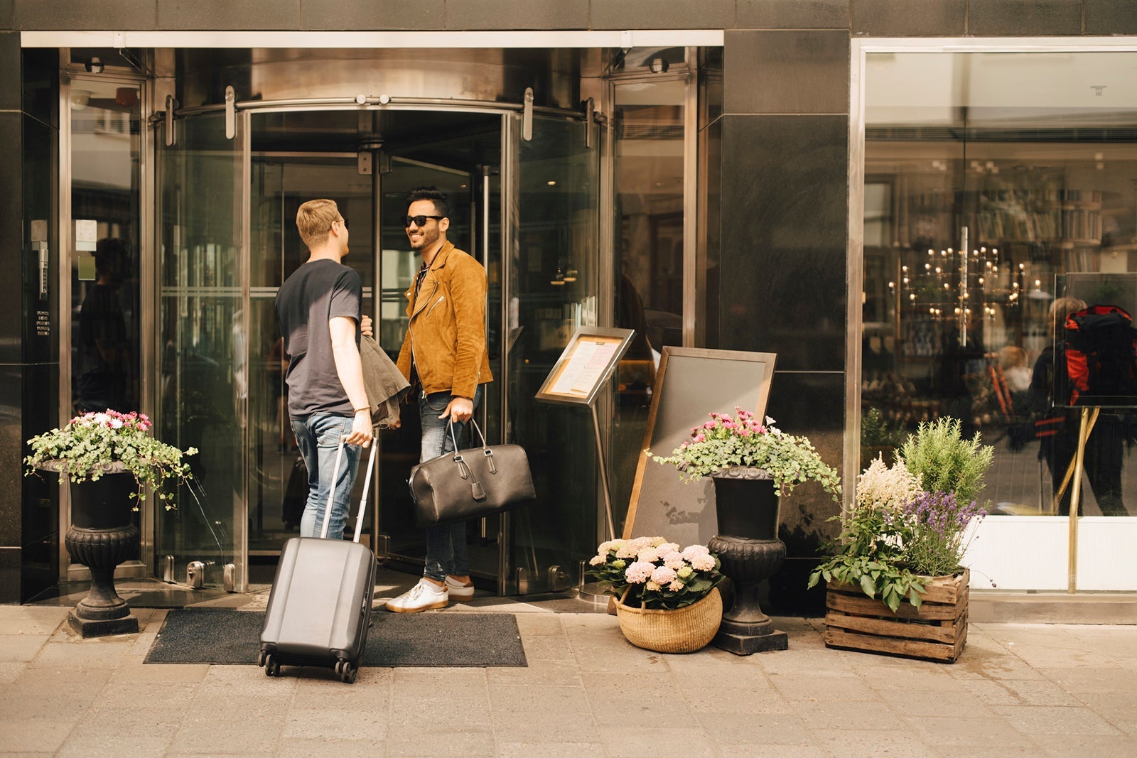 Friends traveling together