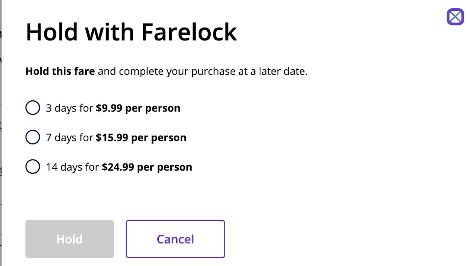 united booking screenshot