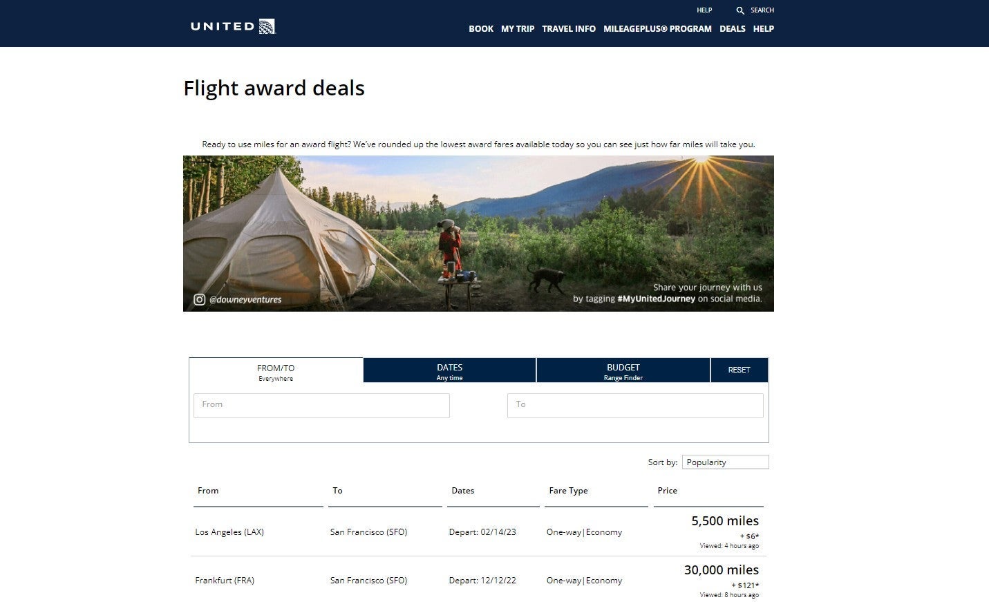 united search area
