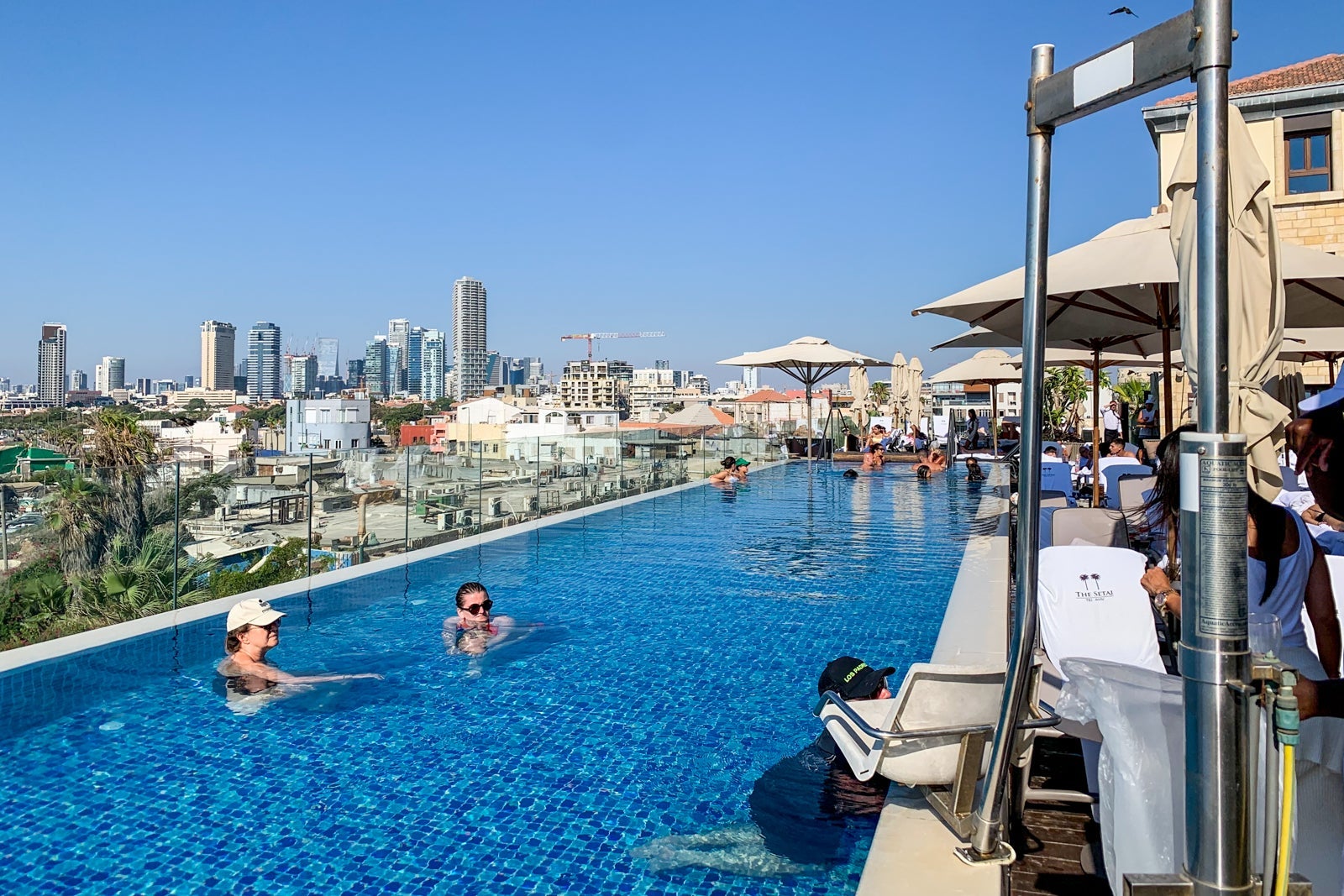 The pool area of the Setai Tel Aviv