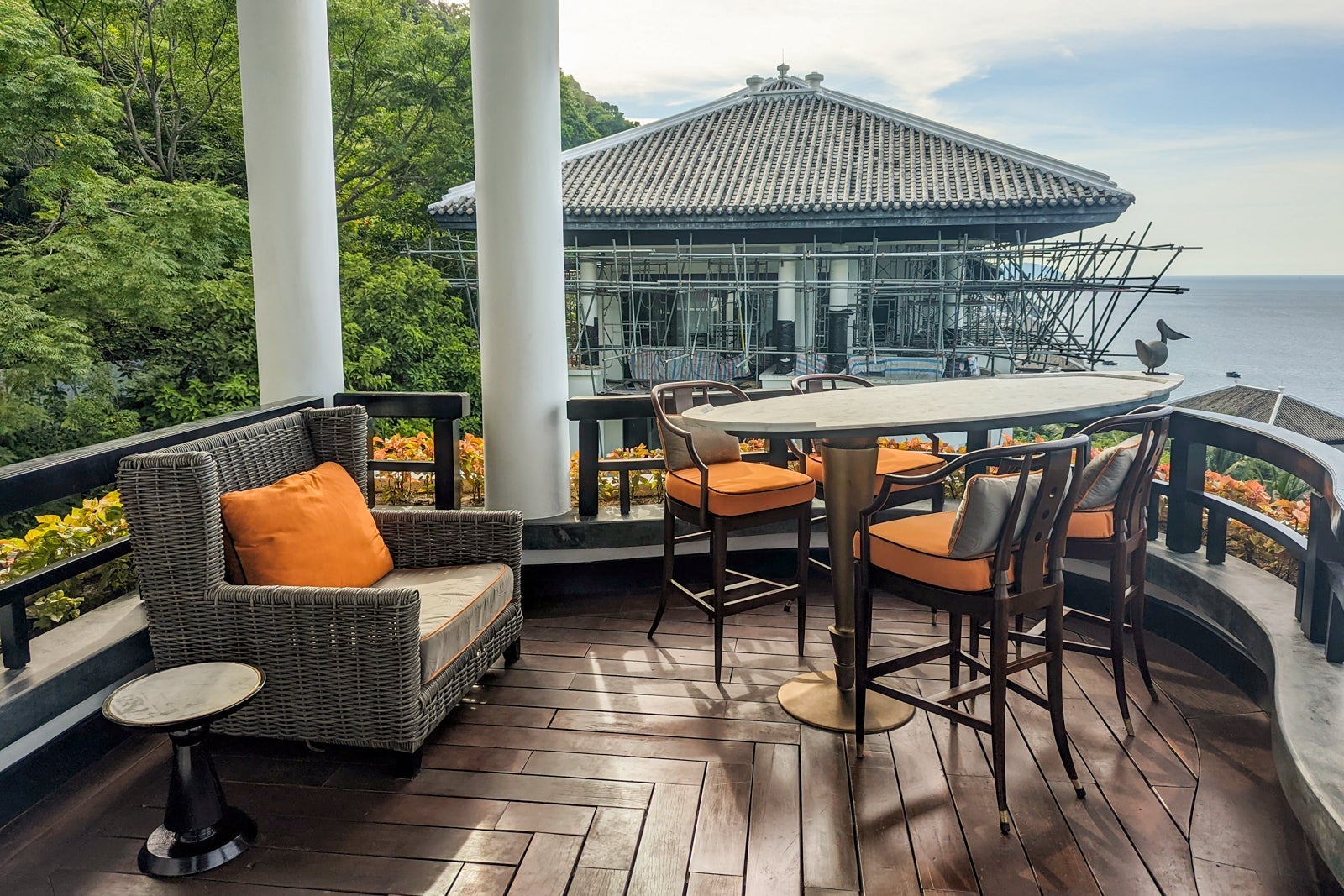Balcony for InterContinental Danang terrace suite with an ocean view