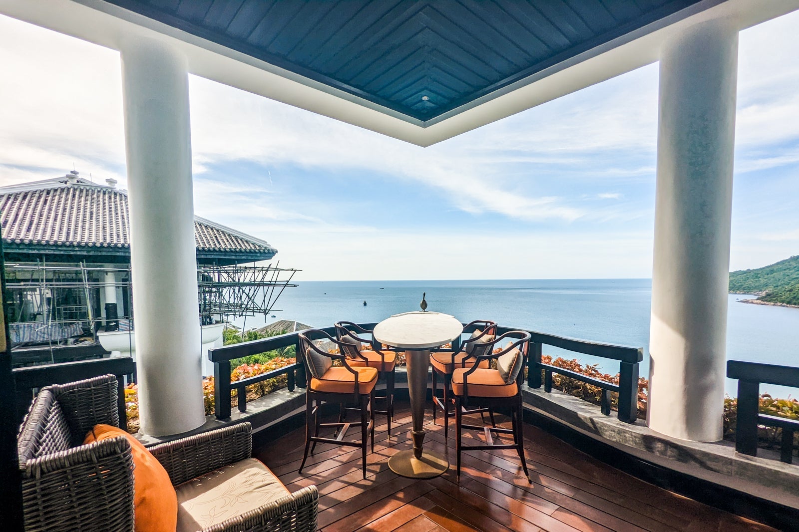 Balcony for InterContinental Danang terrace suite with an ocean view