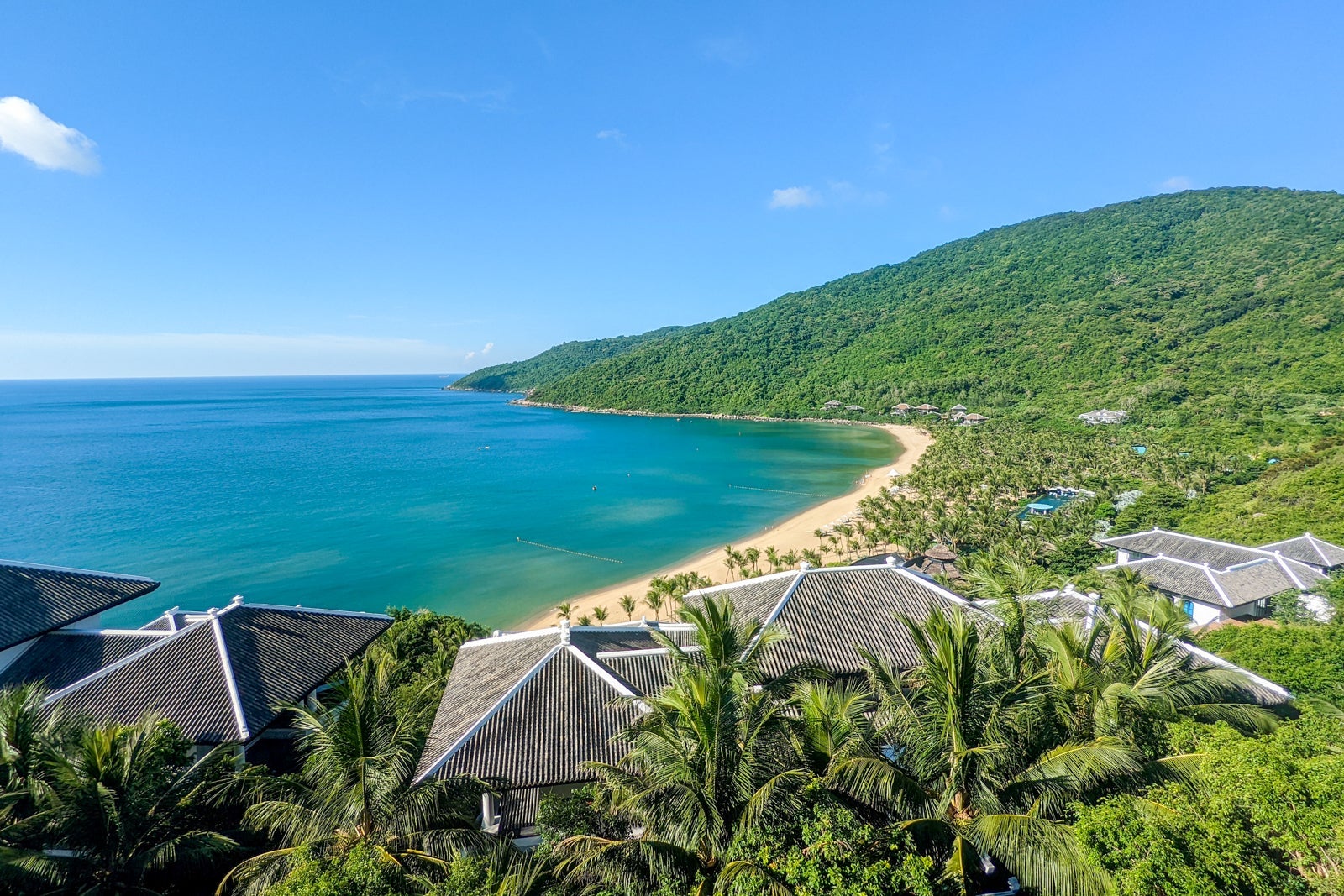 View from InterContinental Danang terrace suite with an ocean view