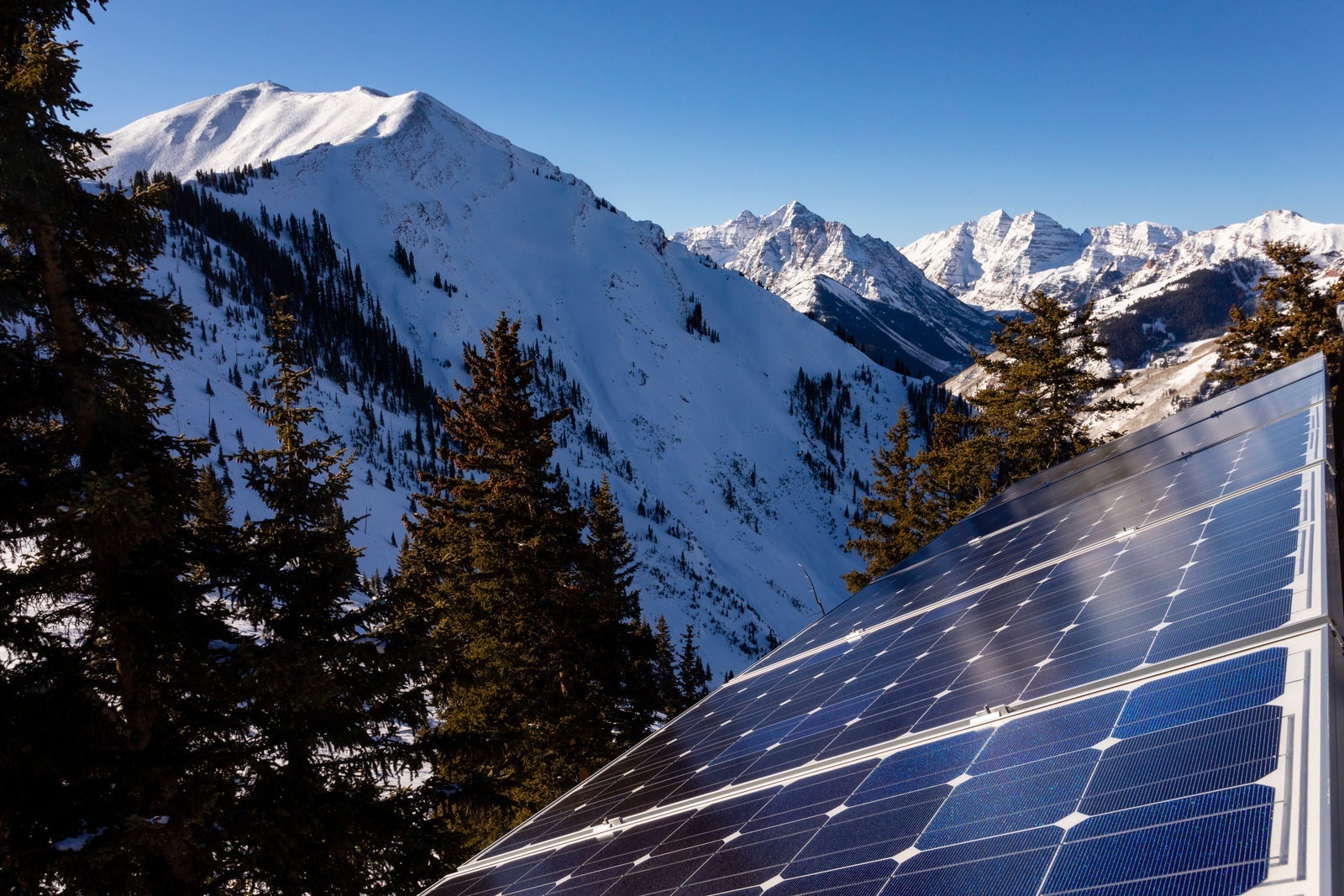 solar panels at Aspen