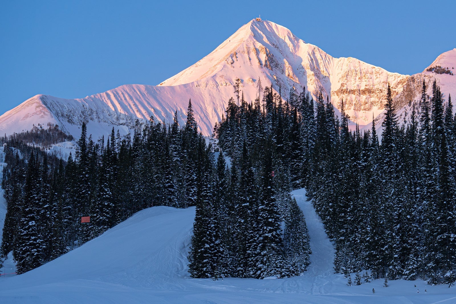 empty trails at Big Sky