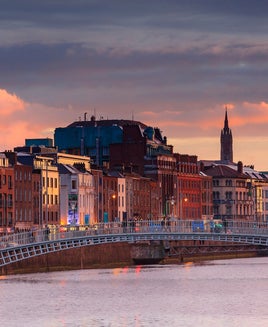 Half Penny Bridge in Dublin Ireland