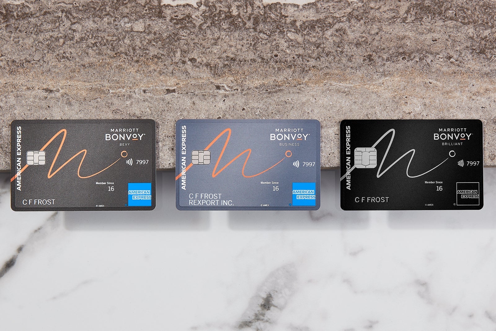 three credit cards