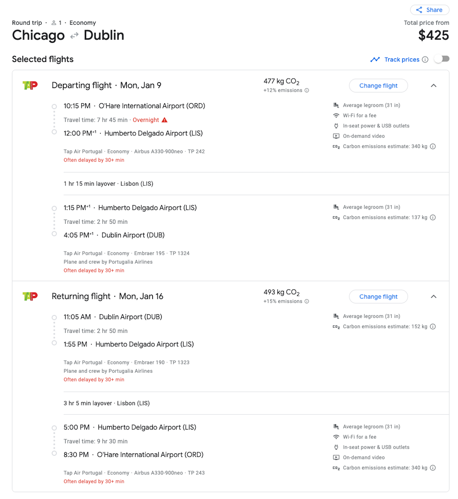 dublin flight booking
