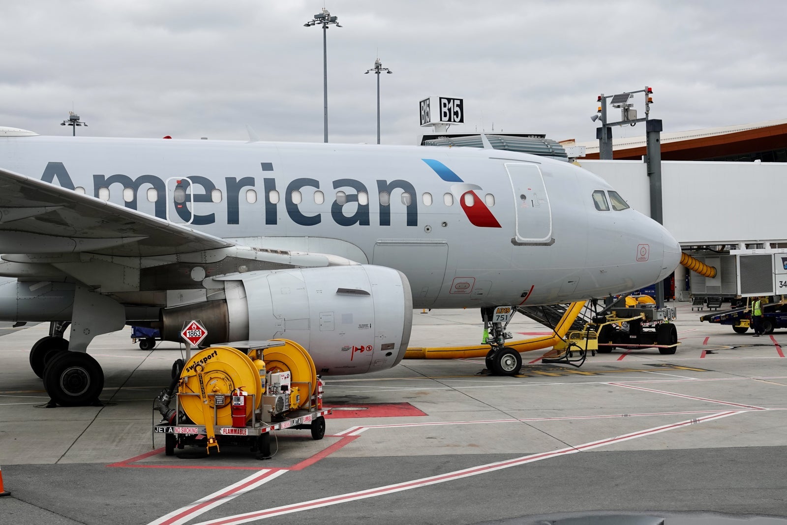 American plane at gate
